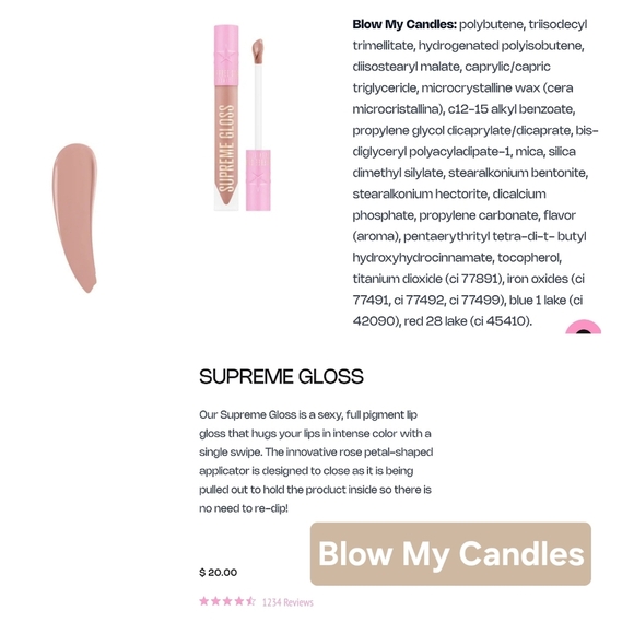 Jeffree Star Supreme Gloss in "Blow My Candles" - Picture 1 of 3